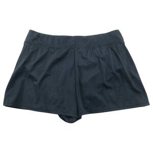 Swim Solutions Swim Shorts Womens 18 Black Nylon Stretch Comfort Elastic Waist